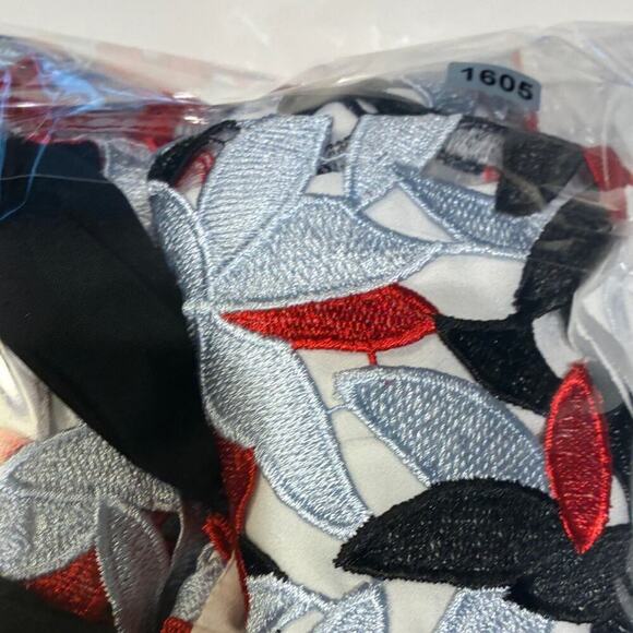 Ted Baker Red & Gray Lace Overlay Telily Dress Medium - Picture 12 of 12